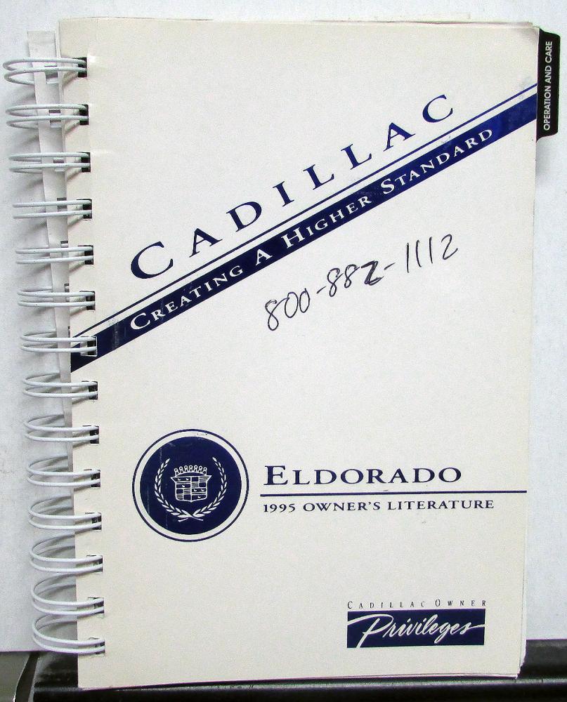 1995 Cadillac Eldorado & Touring Coupe Owners Operator Manual
