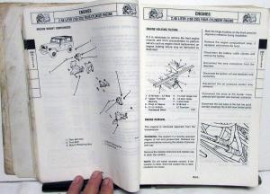 1986 Jeep Wrangler/YJ Dealer Mechanical Service Workshop Manual M.R.279 Orig