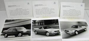 1990 Mercedes-Benz Press Kit - 190E 500 560SL 300 Class