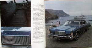 1974 Lincoln Continental Mark IV Sales Brochure Original Oversized
