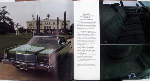 1974 Lincoln Continental Mark IV Sales Brochure Original Oversized