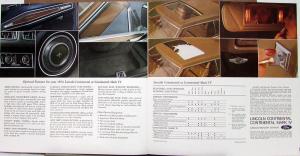 1974 Lincoln Continental Mark IV Sales Brochure Original Oversized