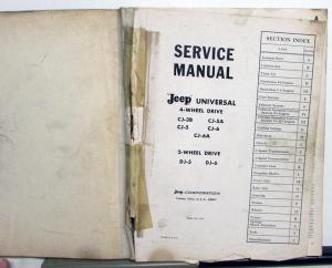 1967-1971 Jeep Universal Series Dealer Service Shop Manual CJ & DJ Repair