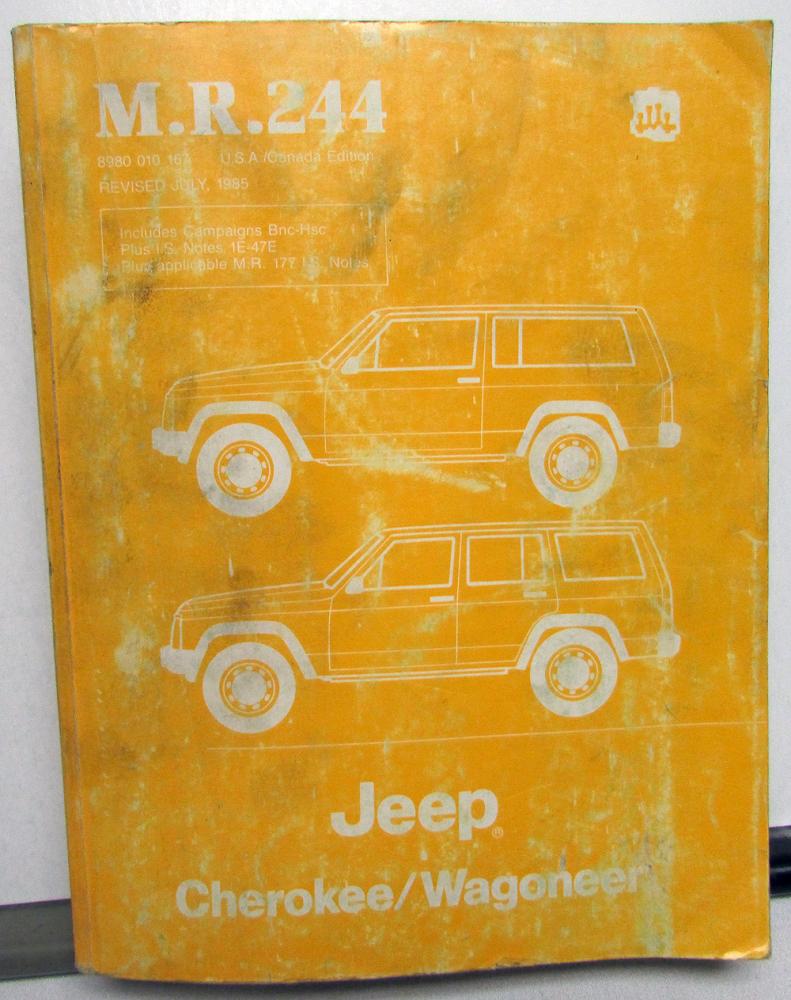 1983-85 Jeep Cherokee & Wagoneer Dealer Service Shop Manual M.R.244 Repair Orig