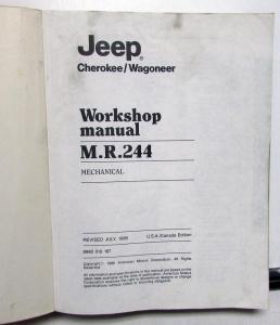 1983-85 Jeep Cherokee & Wagoneer Dealer Service Shop Manual M.R.244 Repair Orig