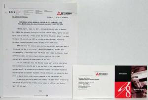 1998 Mitsubishi Motors Full Line Press Kit - Eclipse 3000GT Diamante Montero