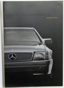 1992 Mercedes-Benz Sport Models Prestige Sales Brochure with Technical Specs