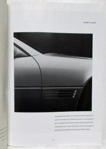 1992 Mercedes-Benz Sport Models Prestige Sales Brochure with Technical Specs