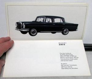 1966 Mercedes-Benz Passenger Cars Sales Brochure - 230S 300SEL 300SE 230SL 600