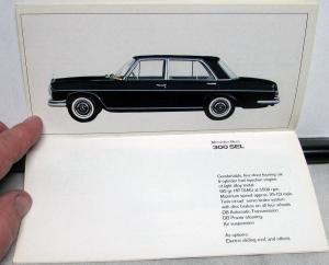 1966 Mercedes-Benz Passenger Cars Sales Brochure - 230S 300SEL 300SE 230SL 600