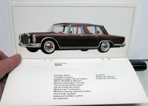 1966 Mercedes-Benz Passenger Cars Sales Brochure - 230S 300SEL 300SE 230SL 600