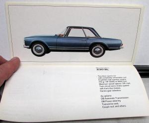 1966 Mercedes-Benz Passenger Cars Sales Brochure - 230S 300SEL 300SE 230SL 600