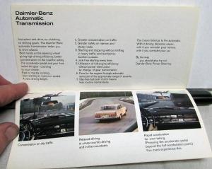 1966 Mercedes-Benz Passenger Cars Sales Brochure - 230S 300SEL 300SE 230SL 600