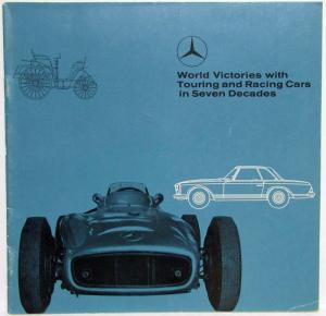 1965 Mercedes-Benz World Victories Touring and Racing Cars in 7 Decades Brochure