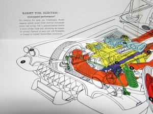 1958 Chevrolet Corvette Dealer Brochure Large Folder Cutaway View Fuel Injection