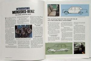 1965 Mercedes-Benz 4 Motor Cars Sales Brochure 230S 230 200D 200