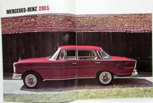 1965 Mercedes-Benz 4 Motor Cars Sales Brochure 230S 230 200D 200