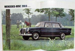 1965 Mercedes-Benz 4 Motor Cars Sales Brochure 230S 230 200D 200