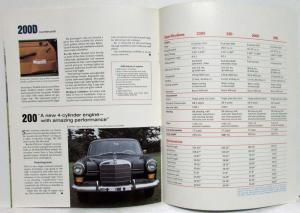 1965 Mercedes-Benz 4 Motor Cars Sales Brochure 230S 230 200D 200