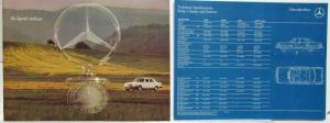 1976 Mercedes-Benz Full-Line The Legend Continues Sales Brochure with Tech Specs