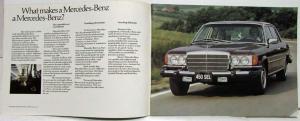 1976 Mercedes-Benz Full-Line The Legend Continues Sales Brochure with Tech Specs
