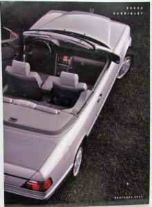 1993 Mercedes-Benz 300 CE Cabriolet Sales Brochure