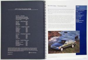 1997 Mercedes-Benz C-Class Dealer Data Book Presentation Guide Sales Reference