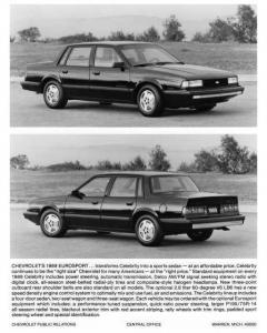 1989 Chevrolet Celebrity EuroSport Press Photo 0367