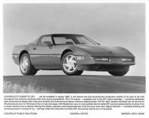1989 Chevrolet Corvette ZR-1 Press Photo 0373