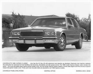 1989 Chevrolet Caprice Classic Press Photo 0374