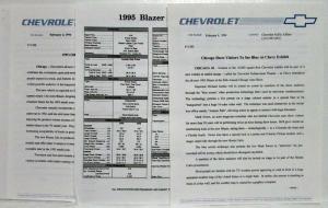 1995 Chevrolet Blazer Press Kit
