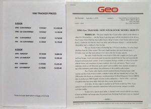 1996 Chevrolet Geo Tracker Press Kit