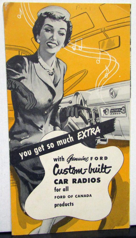 1952 Ford Mercury Canadian Dealer Sales Brochure Car Radio Accessory Option
