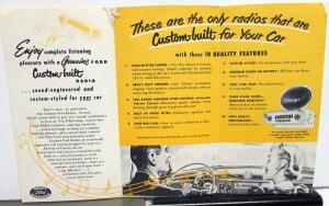 1952 Ford Mercury Canadian Dealer Sales Brochure Car Radio Accessory Option
