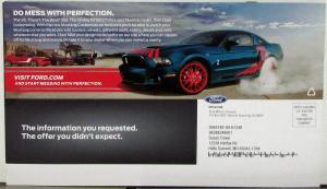 2012 Ford Mustang Sales Folder Mailer Original