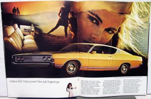 1969 Ford Torino Fairlane Dealer Sales Brochure GT Cobra 500 Features Options