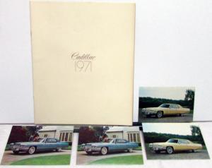 1971 Cadillac Dealer Sales Brochure & Post Card Set Eldorado DeVille Calais