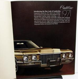 1971 Cadillac Dealer Sales Brochure & Post Card Set Eldorado DeVille Calais