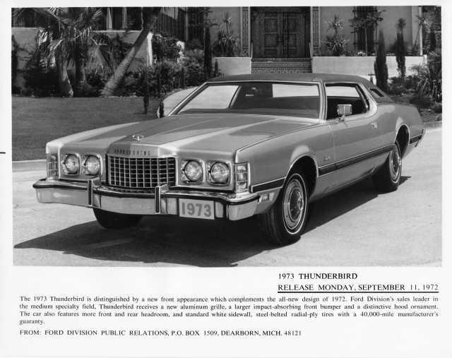 1973 Ford Thunderbird Press Photo 0305