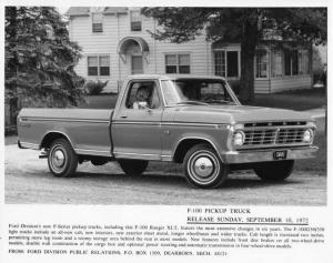 1973 Ford F-100 Ranger XLT Pickup Press Photo 0310