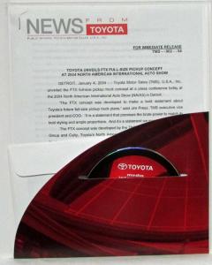 2004 Toyota North American International Auto Show Press Kit - FTX Highlander