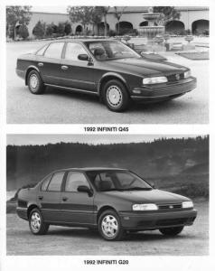 1992 Infiniti Q45 and G20 Press Photo 0001