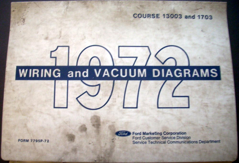 1972 Ford Lincoln Mercury Wiring Vacuum Diagrams Mustang Cougar Thunderbird