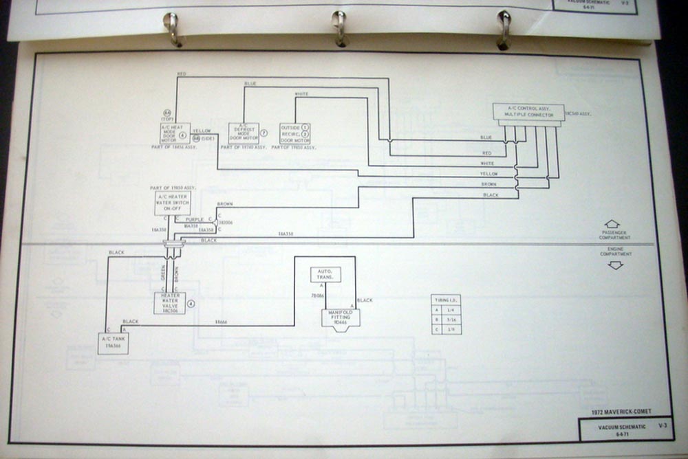 1972 Ford Lincoln Mercury Wiring Vacuum Diagrams Mustang