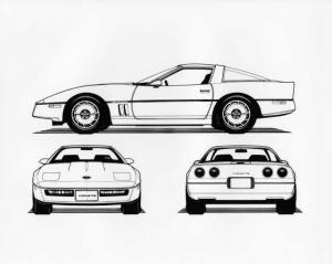 1984 Chevrolet Corvette Illustrative Press Photo 00402