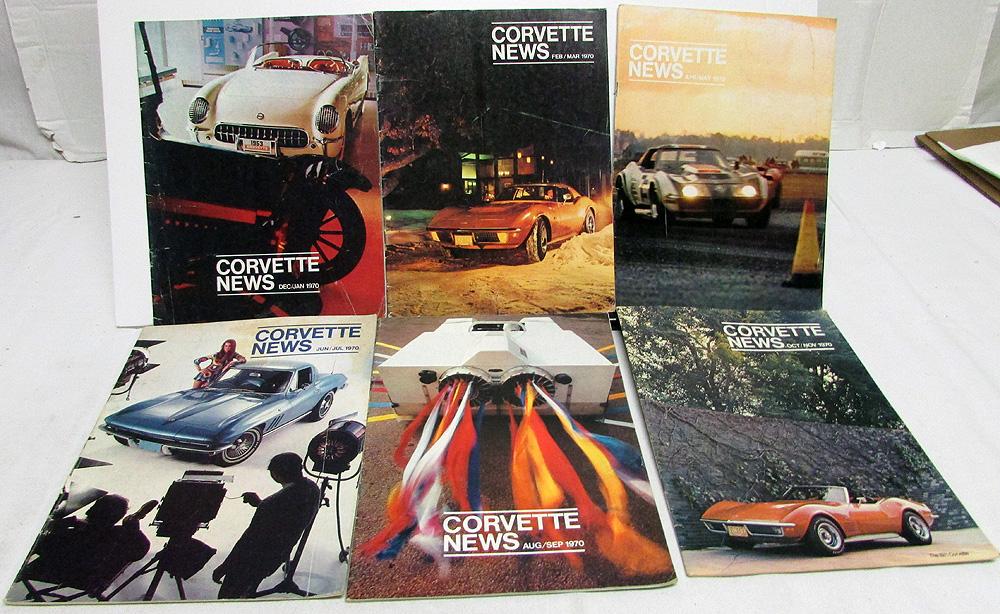 1970 Corvette News Magazine Full Set of 6 Racing Models Trends Info Chevy