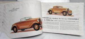 1932 Hudson Essex Large Dealer Album Display Greater Eight Super Six 8 6 32 Rare
