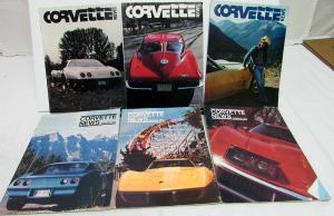 1977 Corvette News Magazine Full Set of 6 Racing Trends Models Info Chevy