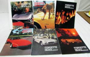 1976 Corvette News Magazine Full Set of 6 Racing Trends Models Info Chevy
