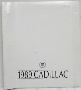 1989 Cadillac Short-Lead Media Info Press Kit - Allante DeVille Seville Eldorado